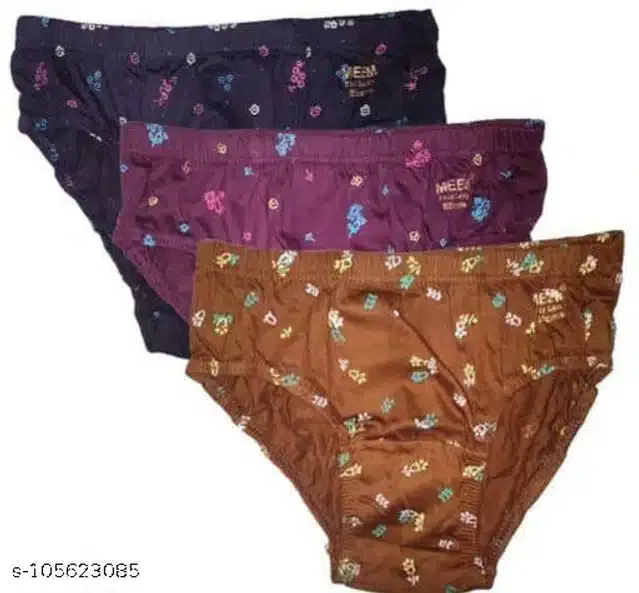 Cotton Blend Briefs for Women (Multicolor, XXL)