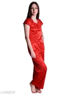 Satin Nightsuit Set for Women 