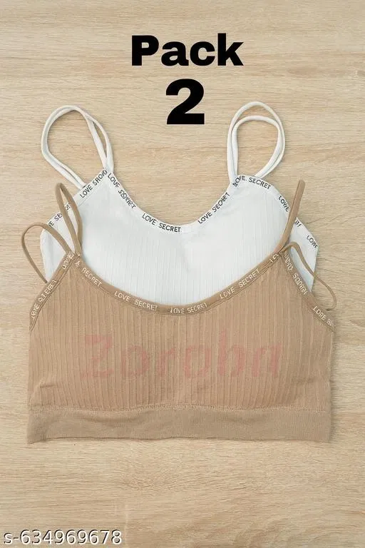 Solid Bow Backless Camisole for Women (Multicolor, 32B)
