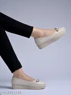 Solid Synthetic Loafers for Women 