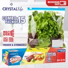 Crystal Slide Seal Bags, Multipurpose Transparent Slide Seal Bags 