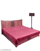 PVC Double Bed Mattress Protector (Pink, 72x78 inches)