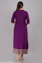 Naira Cut Rayon Solid Kurti for Women 