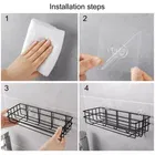 Wall Mounted Storage Organizer for bathroom & living Hall - Black 