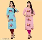 Crepe Printed Kurti for Women 