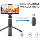 3 in 1 Selfie Stick Tripod with Bluetooth Remote, 70 CM Black , R1