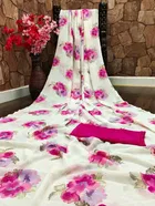 Georgette Printed Saree for Women 
