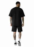 Polyester Printed Co-Ord Set for Men, Black 