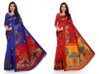 Khadi Silk Printed Saree for Women 