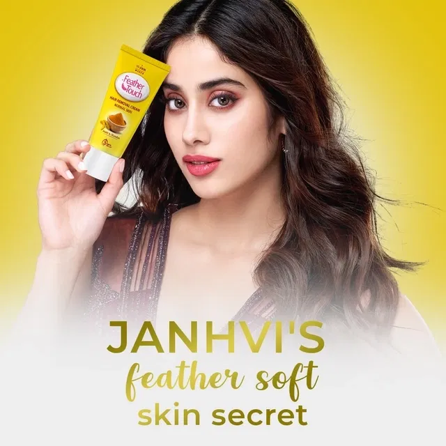 VI-JOHN Feather Touch Hair Removal Cream Haldi & Chandan Tube for Normal Skin 40 g