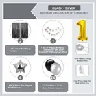 1st Happy Birthday Balloon Decoration Kit, Black, Set of 1