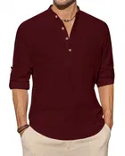 Full Sleeves Solid Short Kurta for Men 