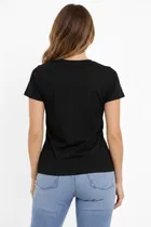 Cotton Blend Printed T-shirt for Men, Black 