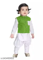 Cotton Full Sleeves Jacket with Kurta & Pyjama Clothing Set for Boys 
