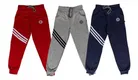 Cotton Blend Self Design Track Pant for Boys (Pack of 3) (Multicolor, 3-4 Years)