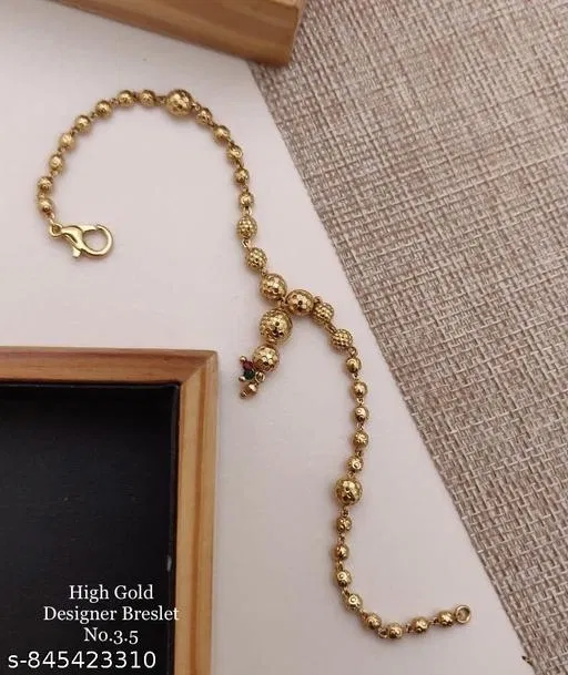 Stylish Bracelet for Women (Gold, Free Size)