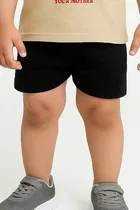 Solid Cotton Blend Top & Bottom Set for Boys 