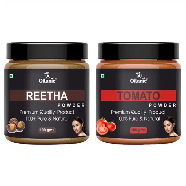Natural Reetha & Tomato Powder for Skin & Hair (Pack of 2, 100 g)
