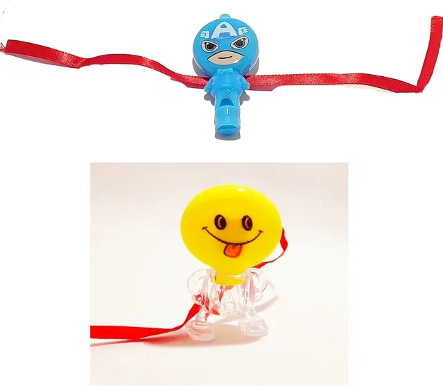 Plastic LED Light & Whistle Kids Rakhi (Multicolor, Pack of 2)