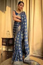 Kanjeevaram Silk Zari Woven Saree for Women 