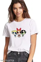 Cotton Round Neck Printed T-Shirt for Women 