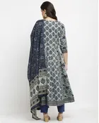 Cotton Cambric Printed Kurta Set with Dupatta 