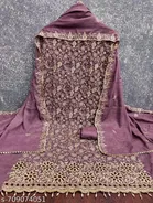 Embroidered Floral Georgette Punjabi/All Over Suits Semi-Stitched Suits 