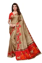 Khadi Silk Printed Saree for Women 