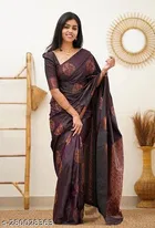 Banarasi Silk Blend Jacquard Saree for Women 