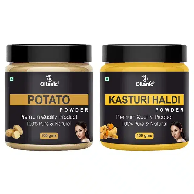 Natural Potato & Kasturi Haldi Powder for Skin & Hair (Pack of 2, 100 g)