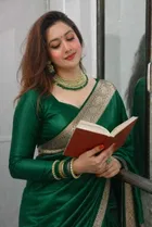 Banarasi Green Art Silk Woven Saree for Women