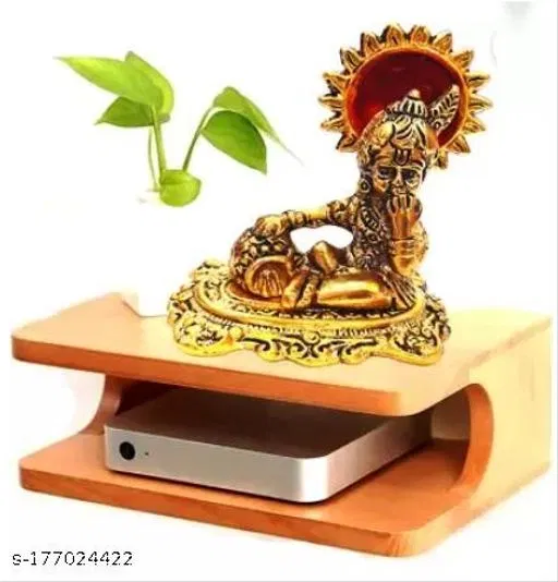 Kanha Ji Statue (Brass, Yellow)