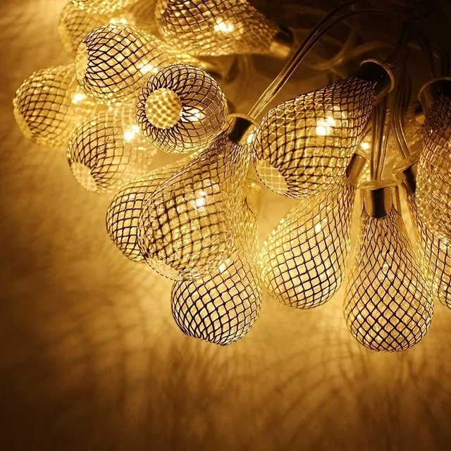 Metal Mesh Lamp 10 LED Hanging Decoration/Diwali Light