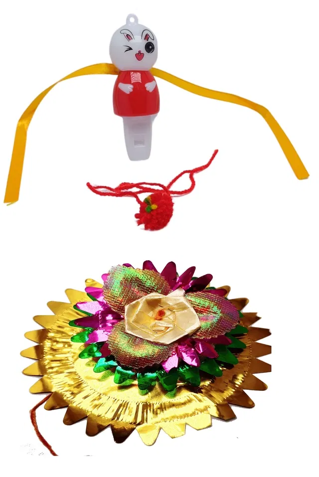 Synthetic Rakhi for Kids (Multicolor, Pack of 3)