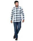 Poly Cotton Full Sleeves Chequered Shirt for Men 