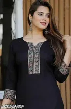 Viscose Rayon Solid Kurti for Women 