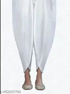 Cotton Solid Salwar for Women, White 