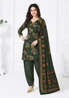 Floral Crepe Punjabi Suit Material for Women 