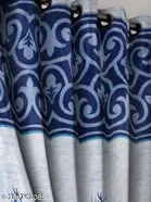 KANUSHI Industries® 2 Pieces Washable Polyster Panel Design Eyelet Window Curtain Set 