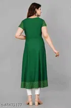 Anarkali Rayon Dyed Washed Kurti for Women 