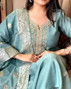 Embroidered Georgette Kurta Set for Women 