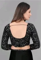 Lycra Blend Solid Saree for Women 