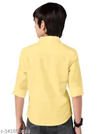 Solid Long Sleeve Spread Collar Shirt for Boys 