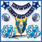 Bat Man Theme Birthday Decoration,Navy Blue,Set Of 1
