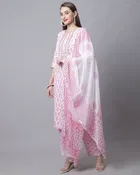 Cotton Printed Kurta Set for Women 