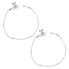 Brass Silver Plated Anklet for Women 