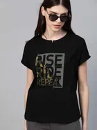 Round Neck Printed T-Shirt for Women 