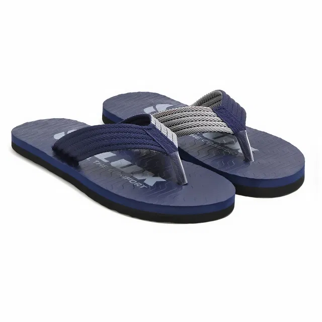 Solid Flip-flops for Men (Grey, 8)