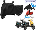Polyester Waterproof Scooty Cover with Mirror Pocket for Vespa Lx, Lx125, Sxl 125, Sxl 150, Vxl, Vxl 125, Vxl150 (Black)
