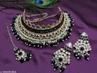 [Green] Rose Gold Uncut Kundan Choker Set for Women 